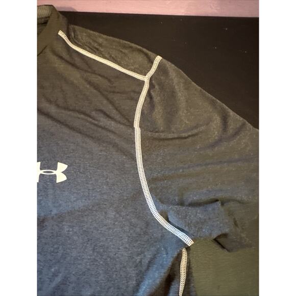 Under Armour HeatGear Mens Fitted Short-Sleeve Gray T-Shirt Size Large - Picture 4 of 7